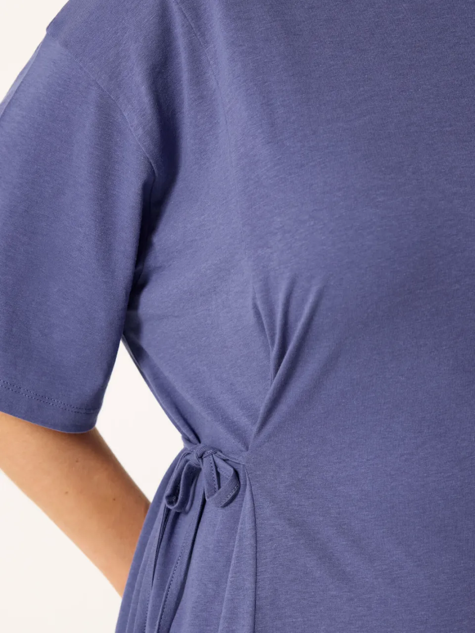 Yours Blauwe Midijurk Met Strik Aan De Voorkant, foto 4