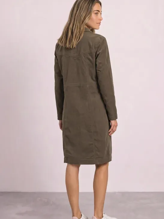 Street One Knielange cordjurk met rits beige, foto 2