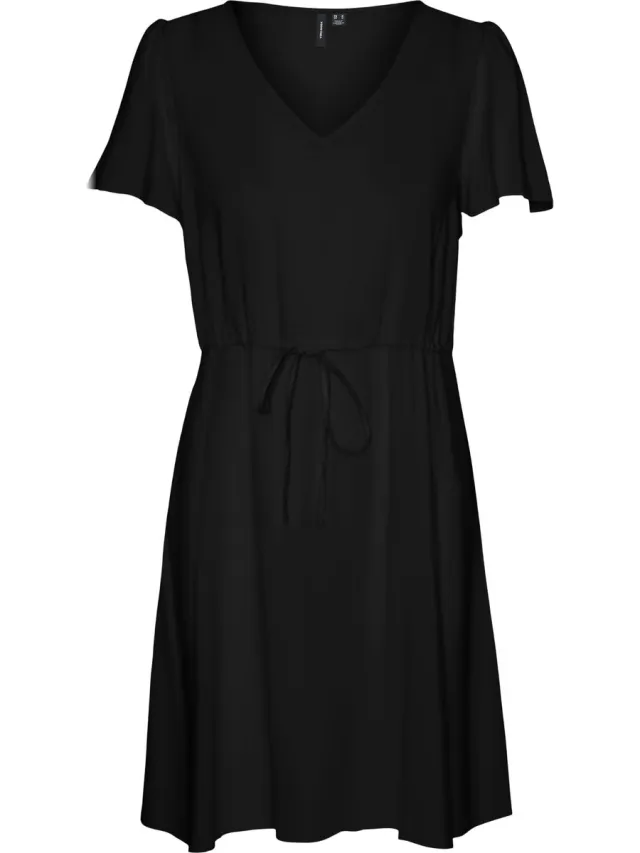 Vero Moda VMEASY JOY SS SHORT DRESS WVN GA - Dames - Mini jurken zwart