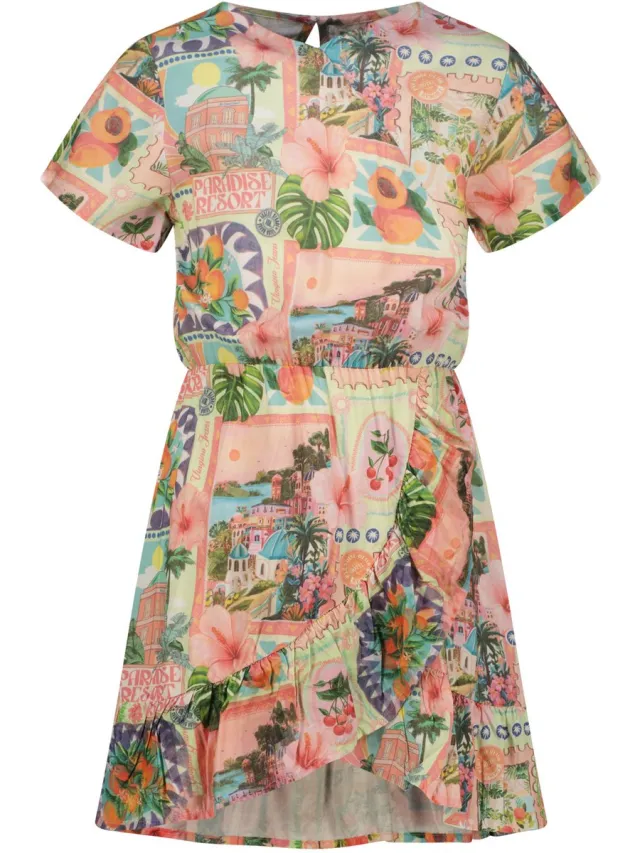 Vingino Parille Meisjes Jurk - Patina green