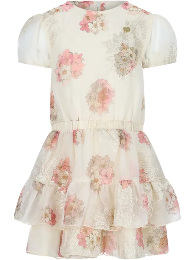Le Chic jurk SALSMA C601-5835 Flowers Off White Bouquet
