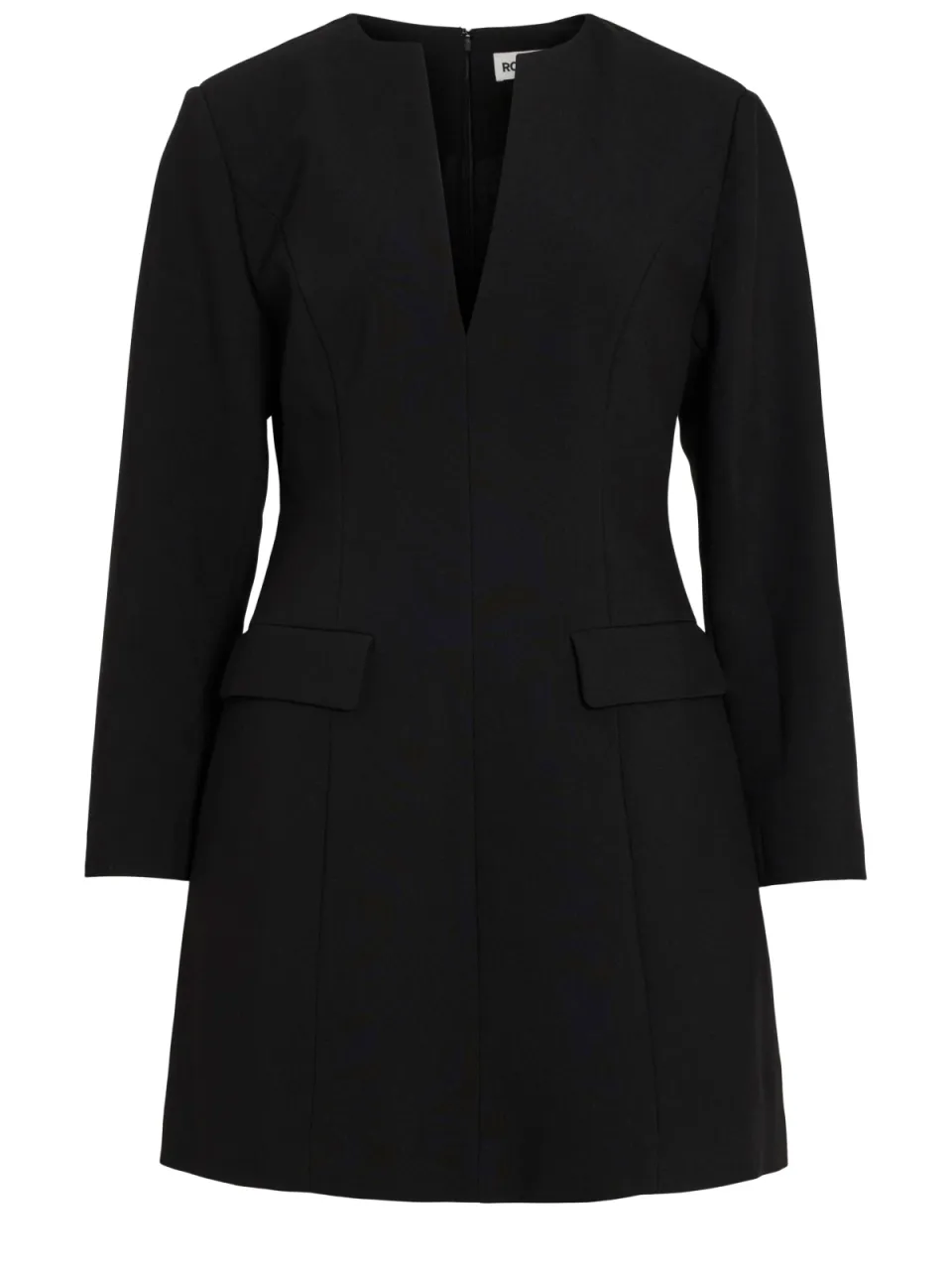 Rouge Edit mini jurk met split zwart, foto 2