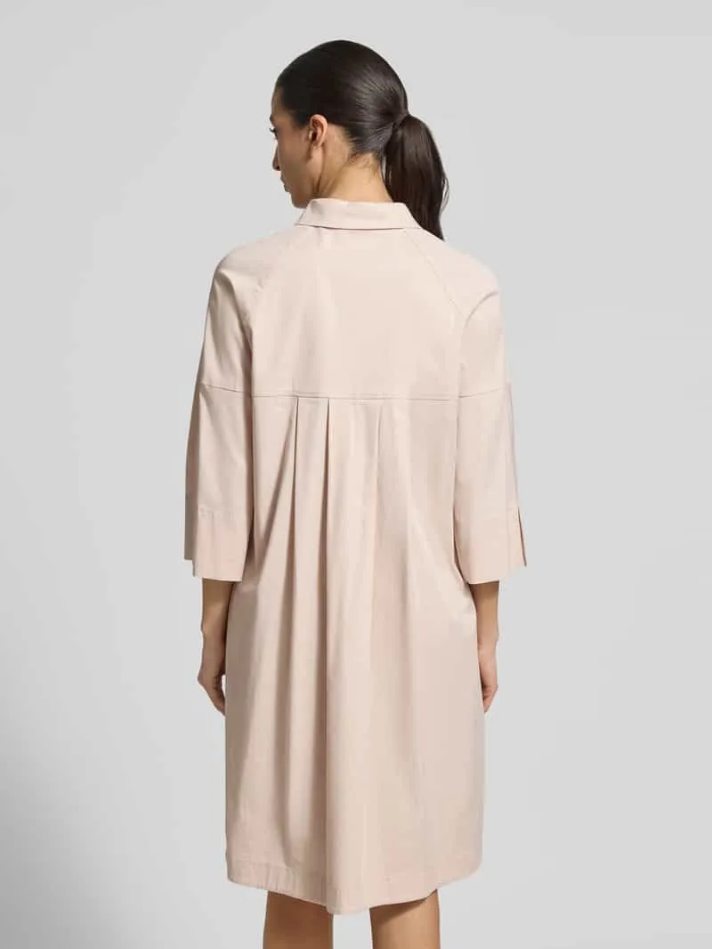 Marc Cain Hemdbloesjurk met overgesneden schouders beige, foto 3