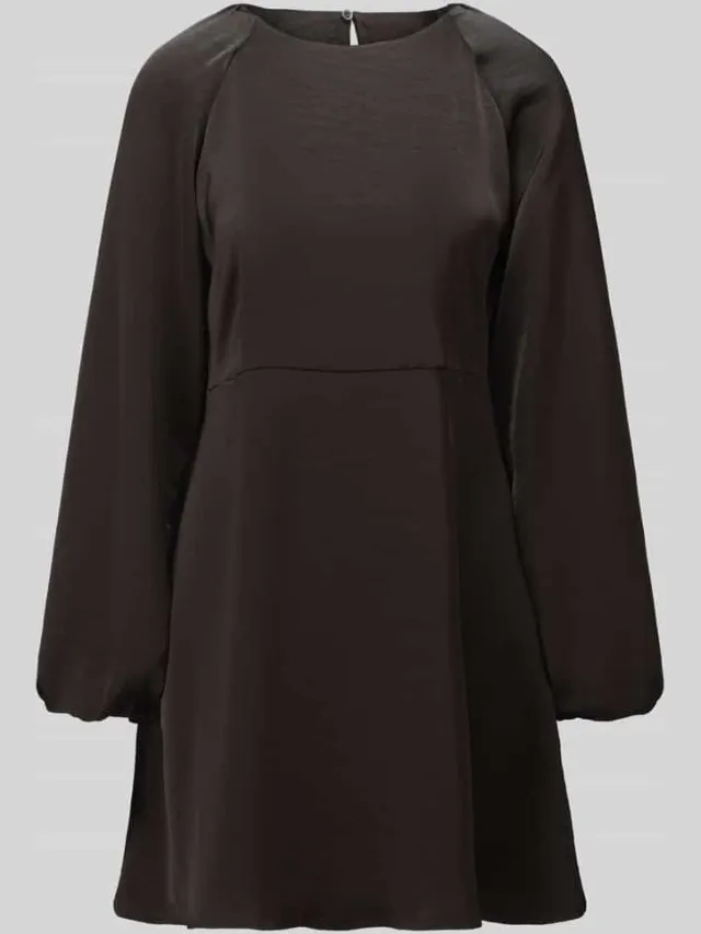 Vero Moda A-lijn vrijetijdsjurk met ronde hals model 'VMMIRO' chocoladebruin gemêleerd, foto 2