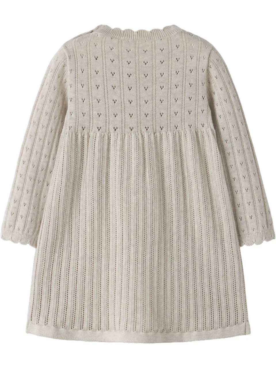 NAME IT gebreide A-lijn babyjurk beige, foto 2