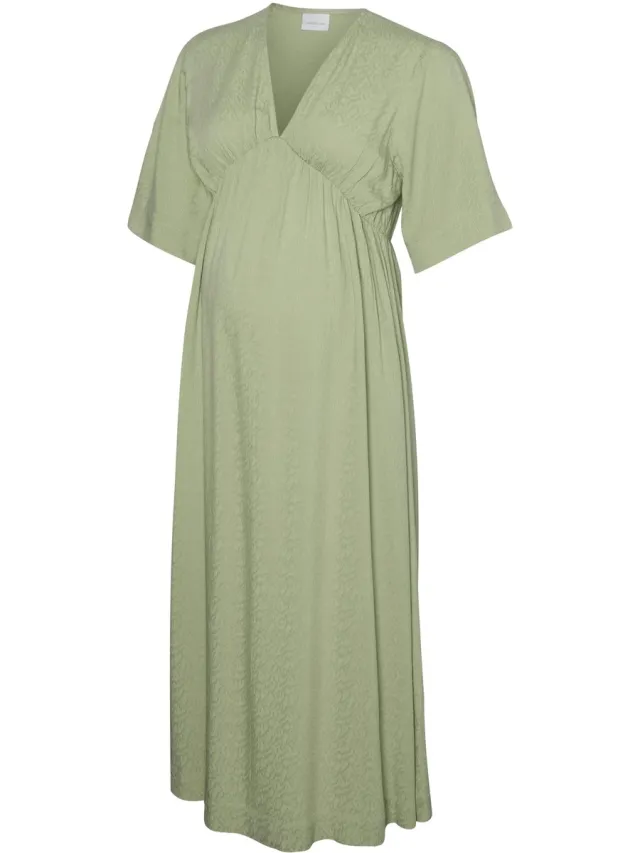 Mamalicious MLLINA 2/4 WO MIDI DRESS - Dames - Mini jurken Laurel Green