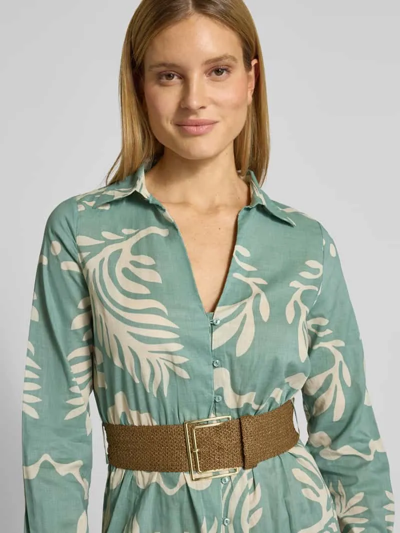 ZABAIONE Hemdblousejurk met knoopsluiting model 'ma44rine' lichtgroen, foto 3