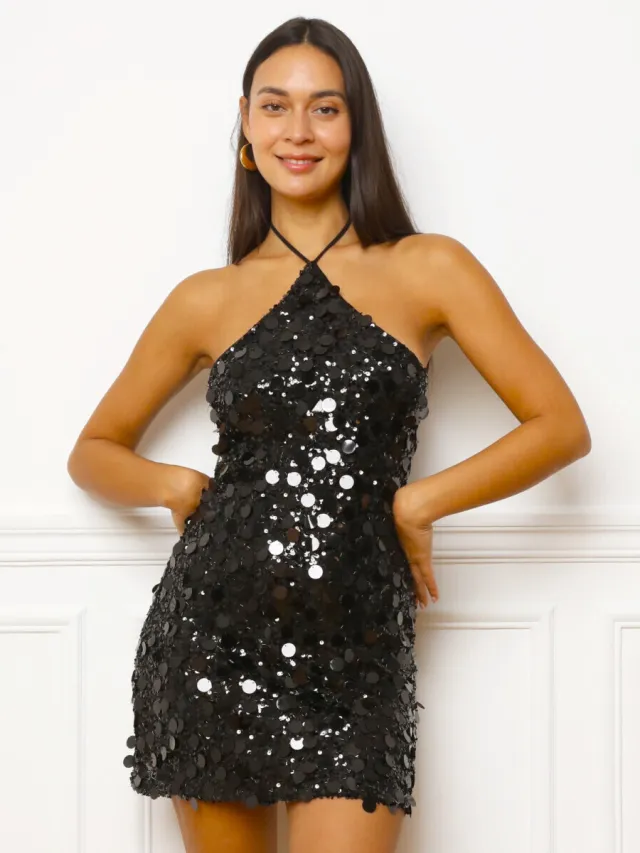 La Modeuse Korte Jurk La Modeuse 80512_P191810 Zwart