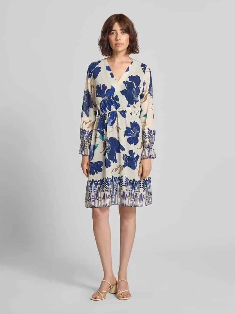 ZABAIONE Knielange jurk in all-over look model 'Ja44milaa' marineblauw, foto 3