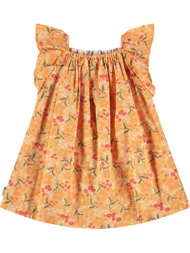 Stains&Stories Stains and Stories girls dress short sleeve Meisjes Jurk - cantaloupe