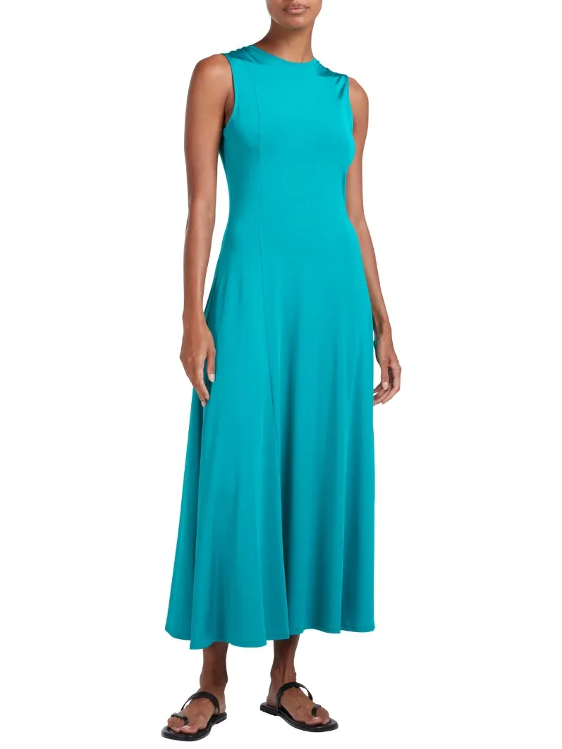Ted Baker Mielaa Slinky Jersey Racer Midi Jurk In Felgroen Petrol