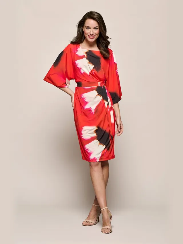 Mart Visser Milan Print Jurk Rood / Multi