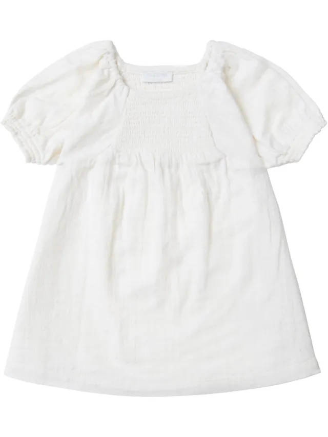 Noppies Girls Dress Coventry short sleeve Meisjes Jurk - Whisper White
