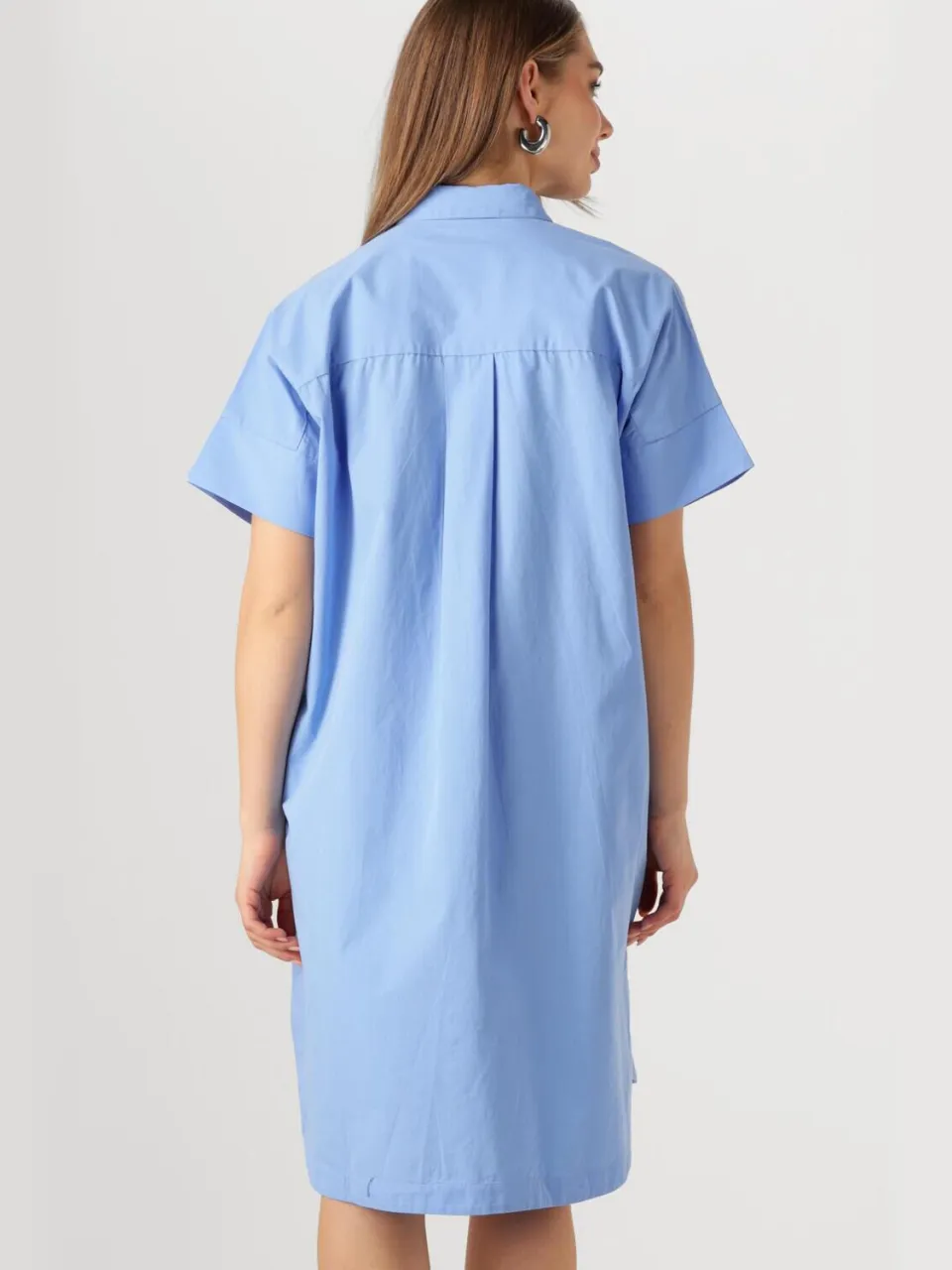 SELECTED WOMEN Dames Jurken Slfblair 2/4 Short Shirt Dress - Lichtblauw, foto 3