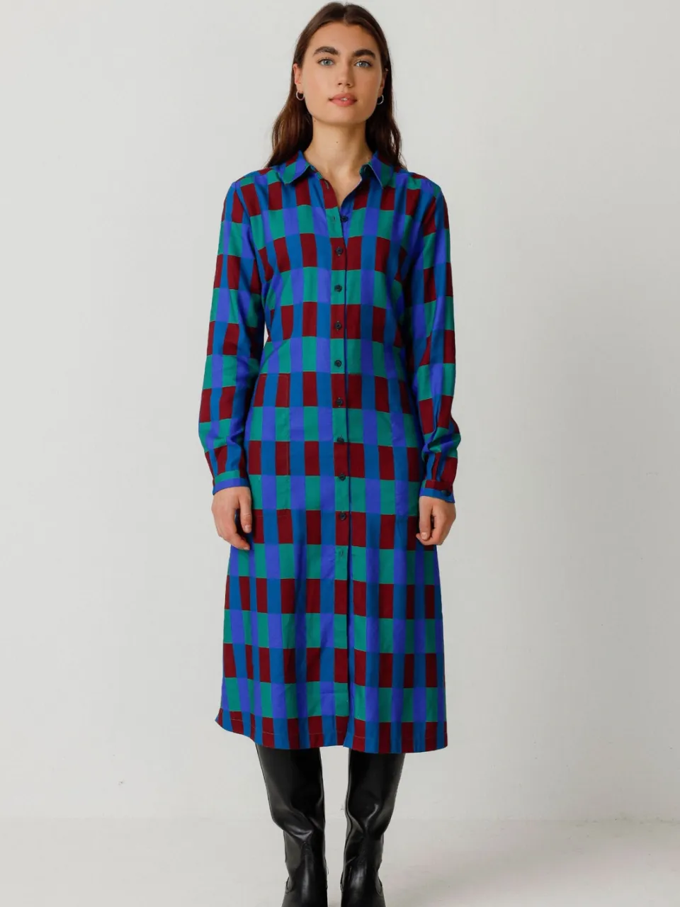 Skfk dames vegan Blousejurk Ibane Meerkleurig donkerblauw, foto 2