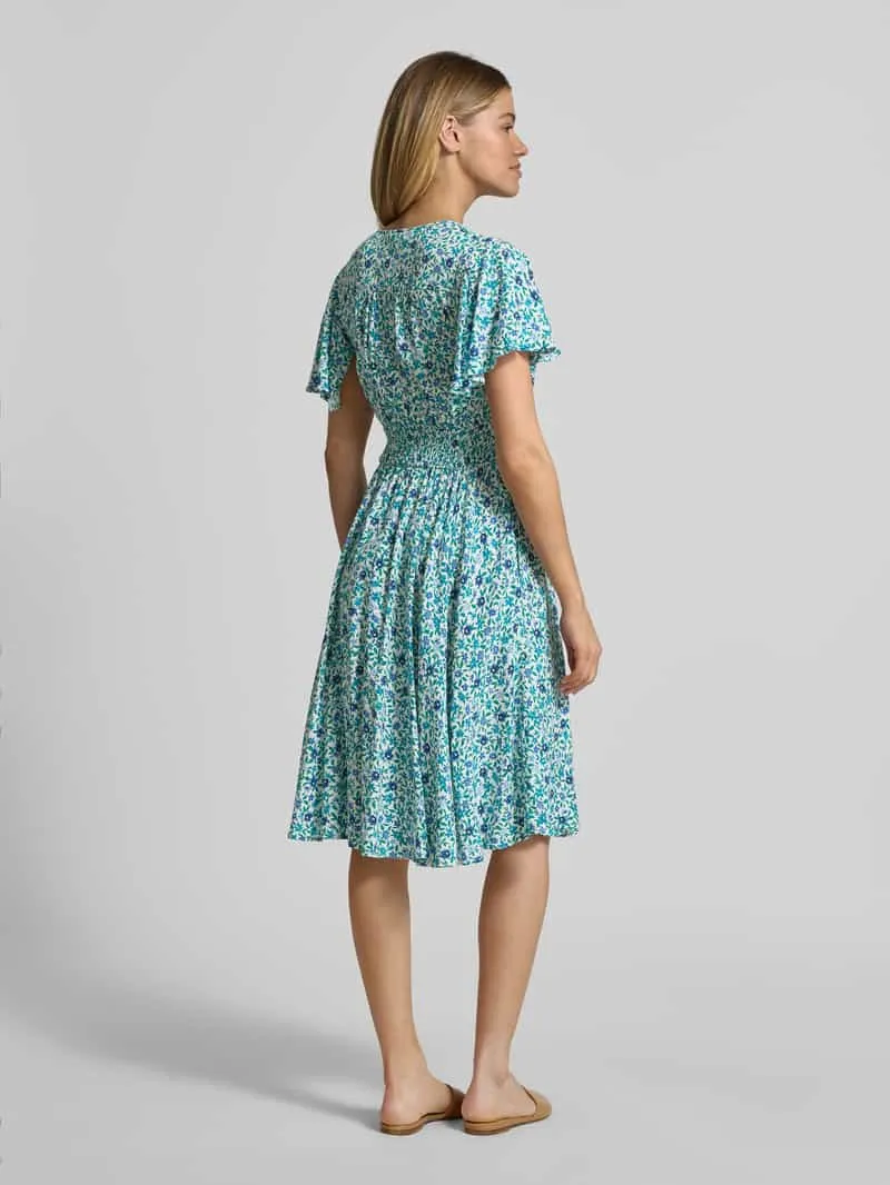 Apricot Knie-lange jurk van viscose turquoise, foto 3