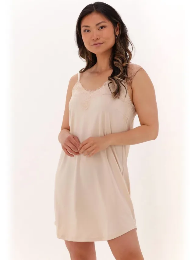 CC Heart Lace Slipdress Jurken Dames - Rok - Jurk - Beige