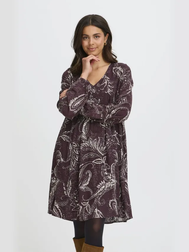 Fransa FRKIKI DR 5 - Dames - Mini jurken DOT PAISLEY FUDGE