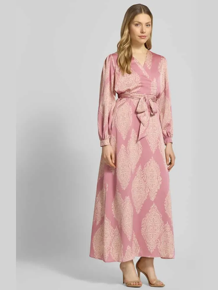NEO NOIR regular fit avondjurk met all-over paisleyprint model 'Bretti' Roze