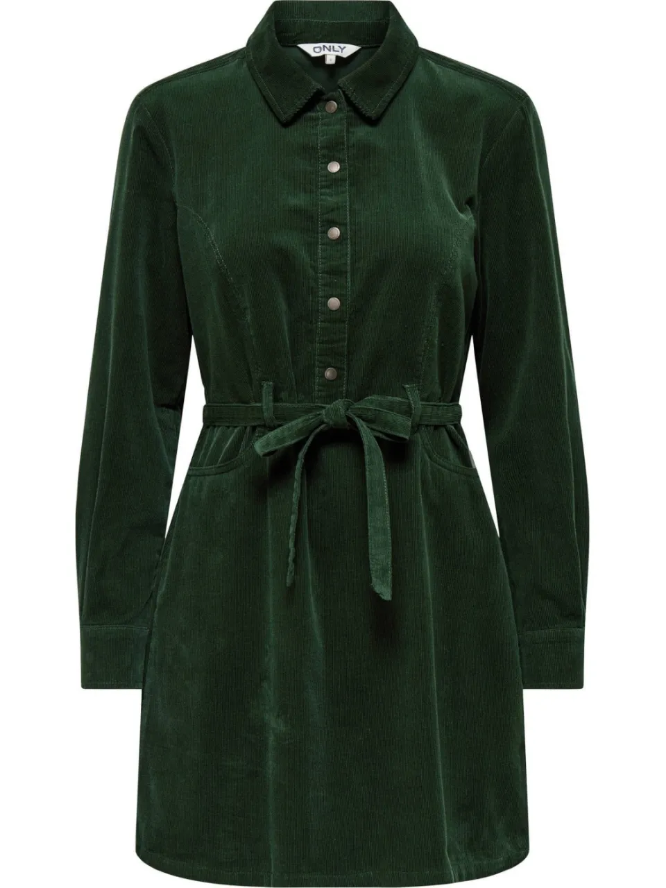 Only corduroy blousejurk donkergroen, foto 2