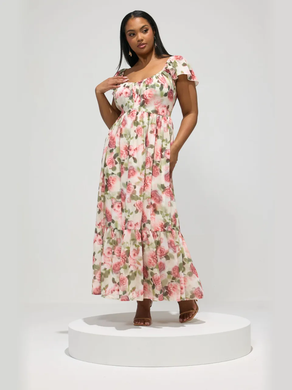 Yours London Witte Jurk Met Bloemenprint En Gelaagde Smockjurk, foto 2