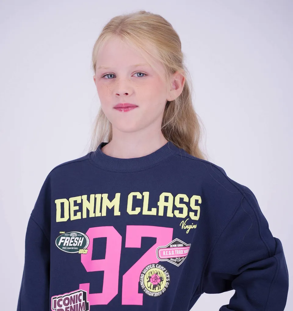 Vingino Padine midi sweatjurk donkerblauw, foto 6