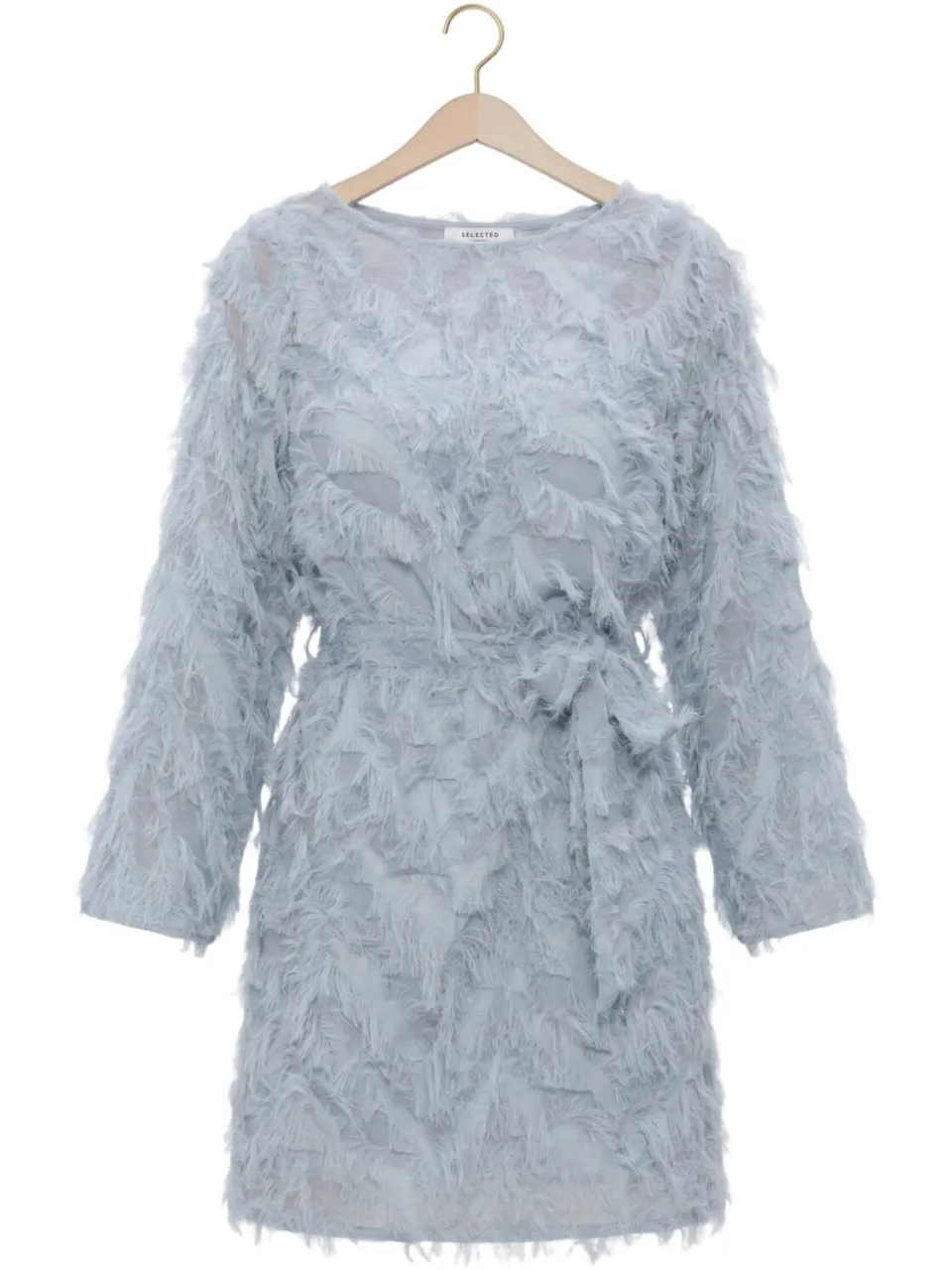 SELECTED WOMEN Dames Jurken Slfmyline Relaxed Ls Boat Neck - Lichtblauw, foto 2