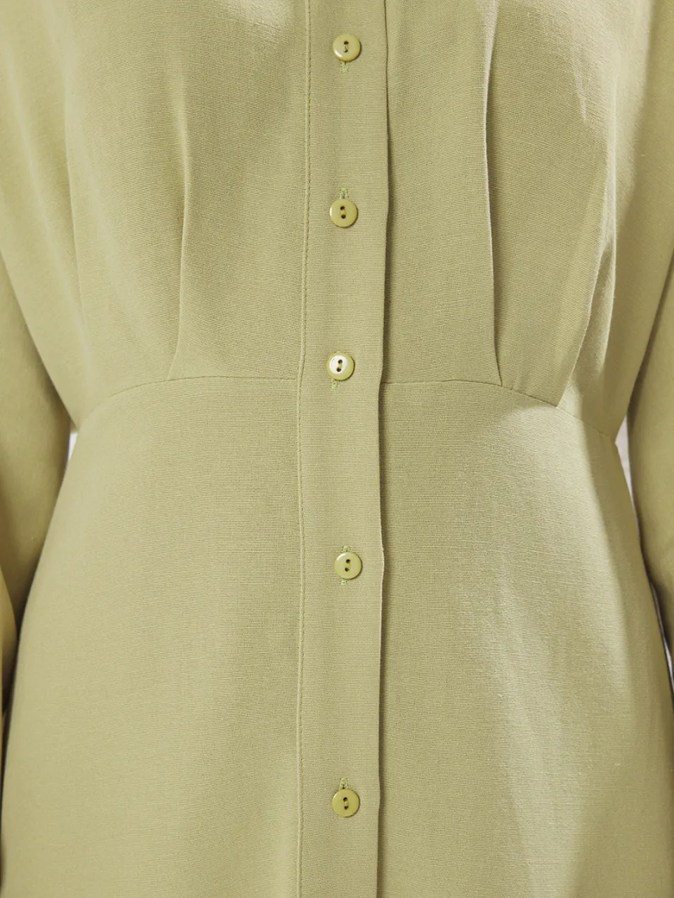 Trendyol Modest Dames Kaki Effen Maxi Lang Casual Blousejurk Modest Jurken, foto 2