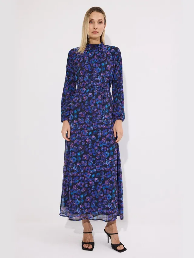 TOUCHÉ PRIVÉ Gevoerde chiffon maxi-jurk - Paars - Dames