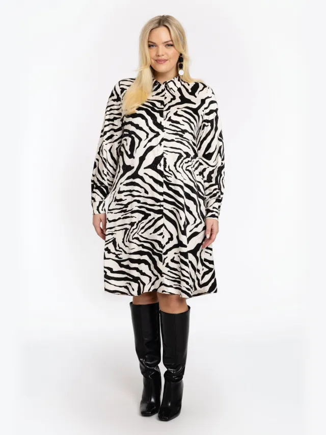 Yoek Blouse-jurk TIGRE | Zwart