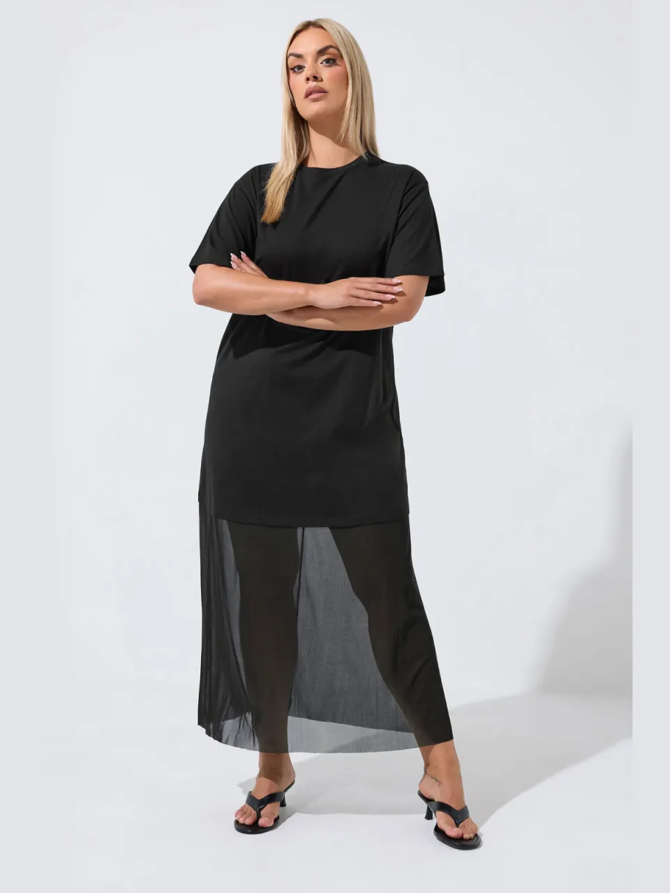 Limited Collection Zwarte Maxijurk Met Kanten Zoom, foto 2