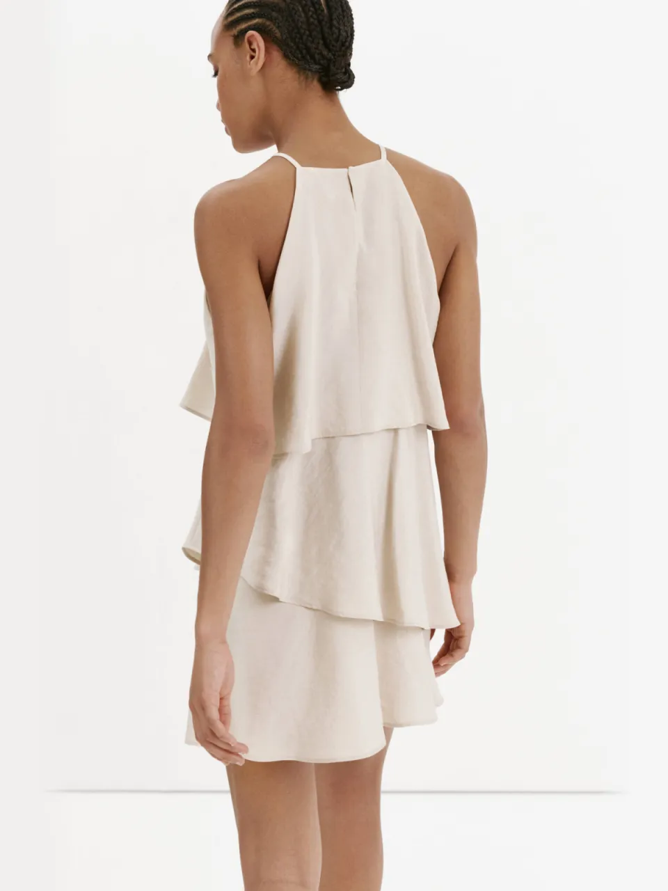 Mango mini halterjurk - beige, foto 4