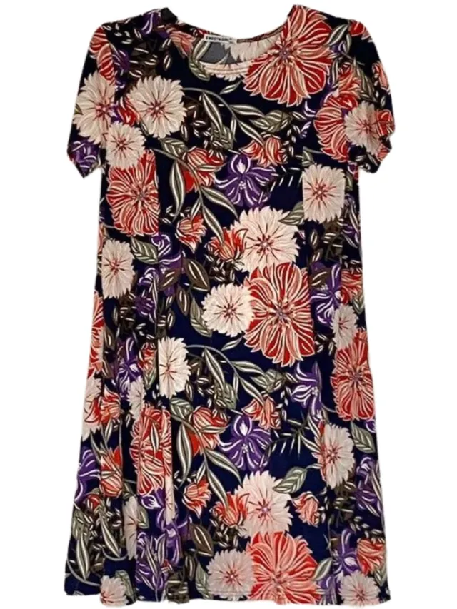 AWR Elegante Zomerjurk / Jurk / Dress | Zwart-Paars