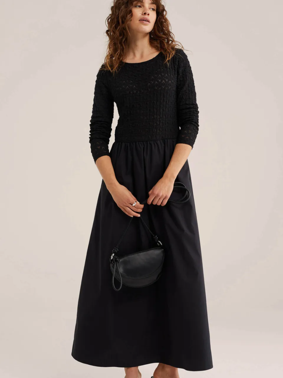 WE Fashion maxi jurk - zwart, foto 4
