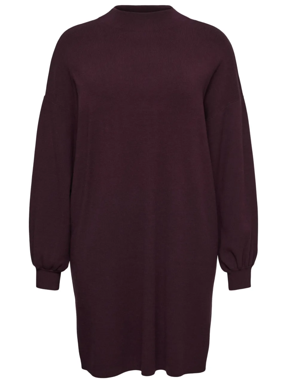 Vero Moda CURVE Plus Size gebreide coljurk - donkerrood, foto 2