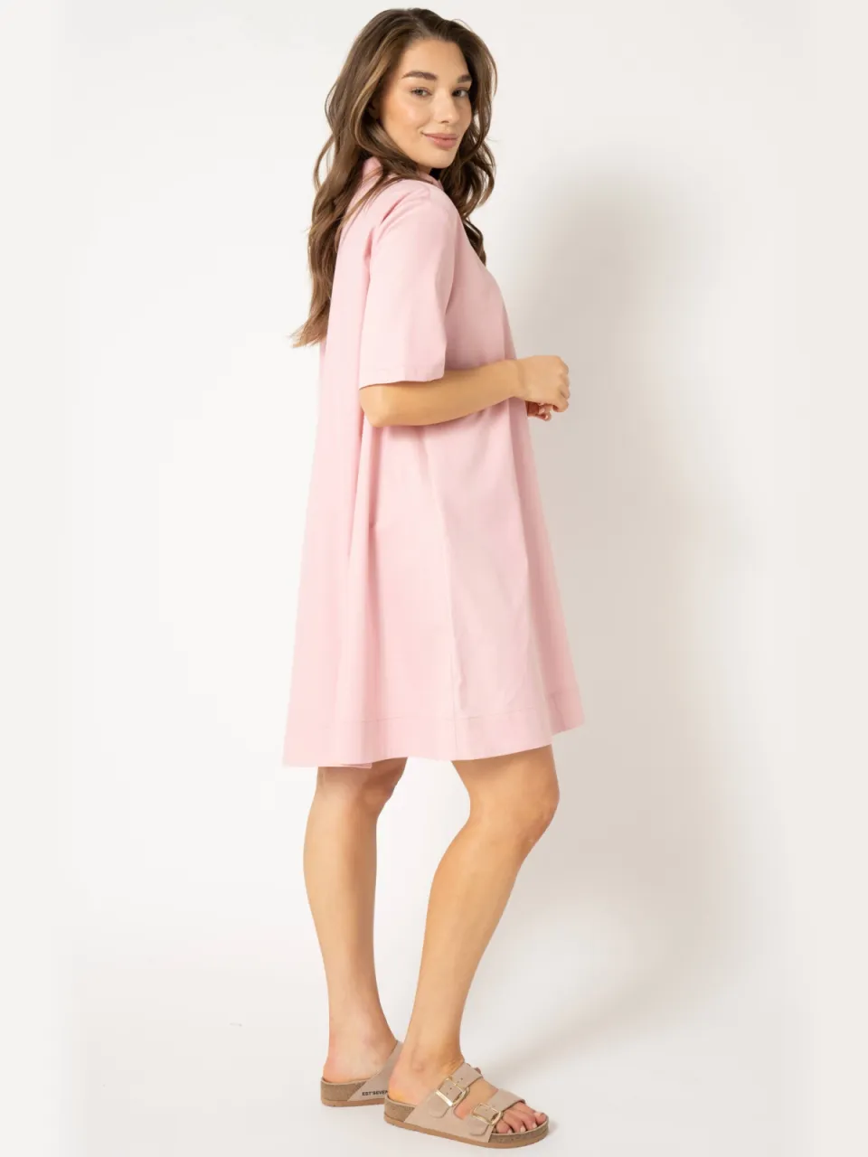 Est'seven Beyza midi jurk roze, foto 3