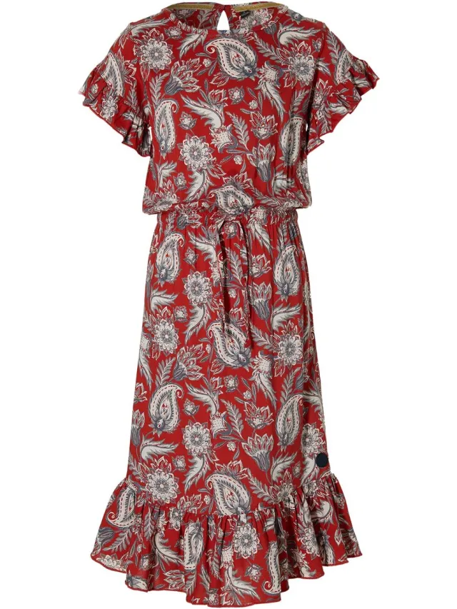 Levv jurk Maelyn Stone Red Paisley