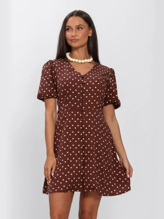 Ydence Dames Jurken Dress Amaya - Bruin
