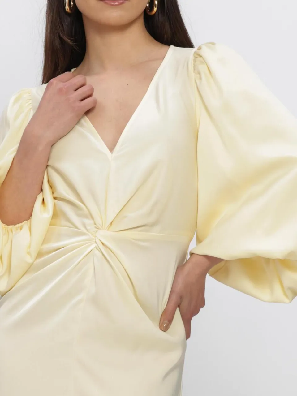 Y.A.S. YAS Dames Jurken Yasthea Ls Long Dress - Creme, foto 4