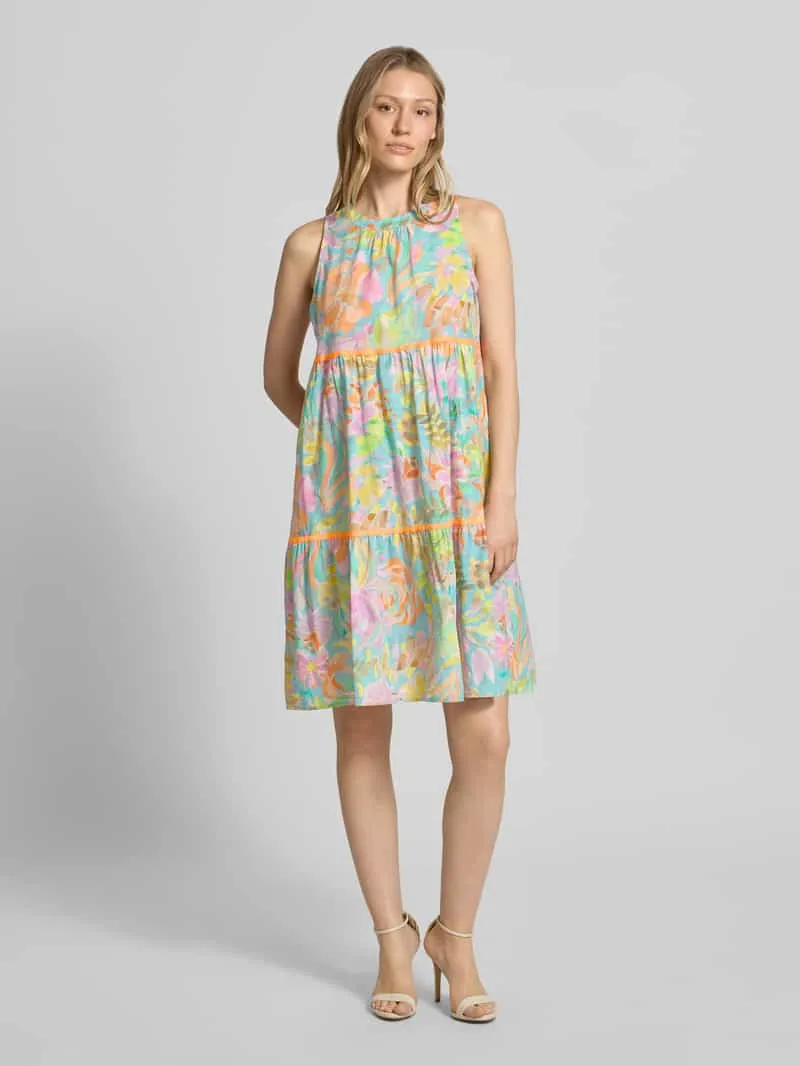 Emily Van den Bergh mini-jurk met rugdecolleté en druppelvormige hals lichtgeel, foto 3