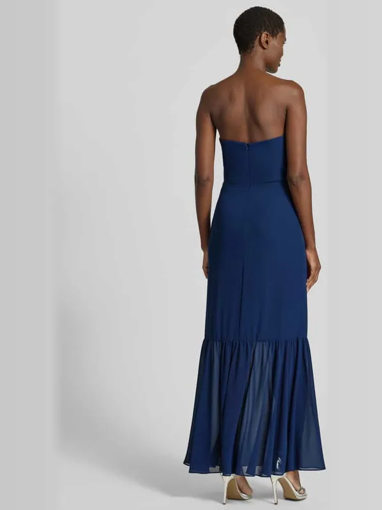 Mascara slim fit midi-jurk met rimpelingen marineblauw, foto 2