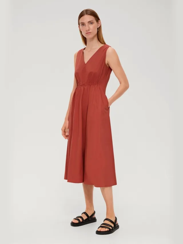 S.Oliver female - Jurk met viscose terracotta