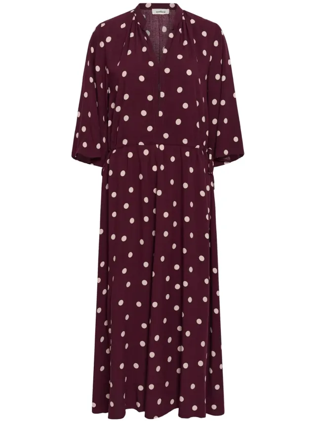 SOAKED IN LUXURY Damesjurk Soaked in Luxury Slarjana fig with oatmeal dot