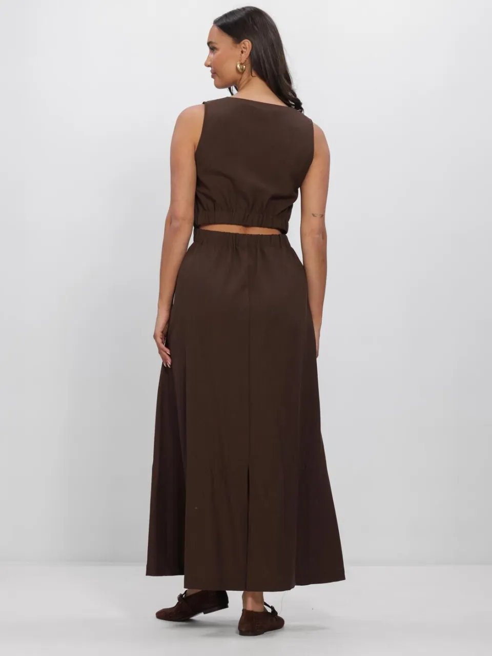 AIMEE THE LABEL Dames Jurken Melinahs Dress - Bruin, foto 3