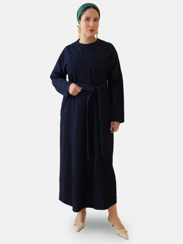 Alia Plus Size Dress Alia Donker marineblauw