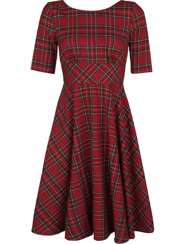 Hell Bunny Irvine 50s Dames Midi-jurk - rood
