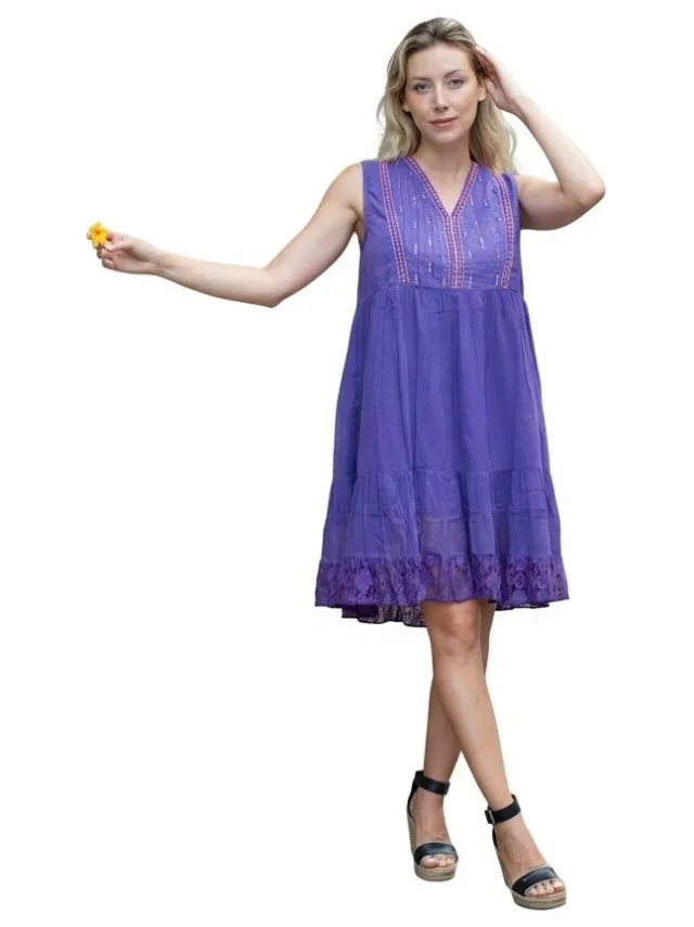 Isla Bonita By Sigris Korte Jurk Isla Bonita By Sigris Korte Jurk Violet