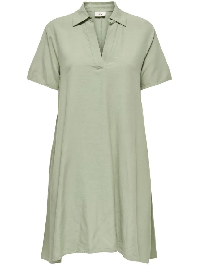 JDY JDYCAYA LINEN S/S DRESS WVN NOOS - Dames - Mini jurken Laurel Oak