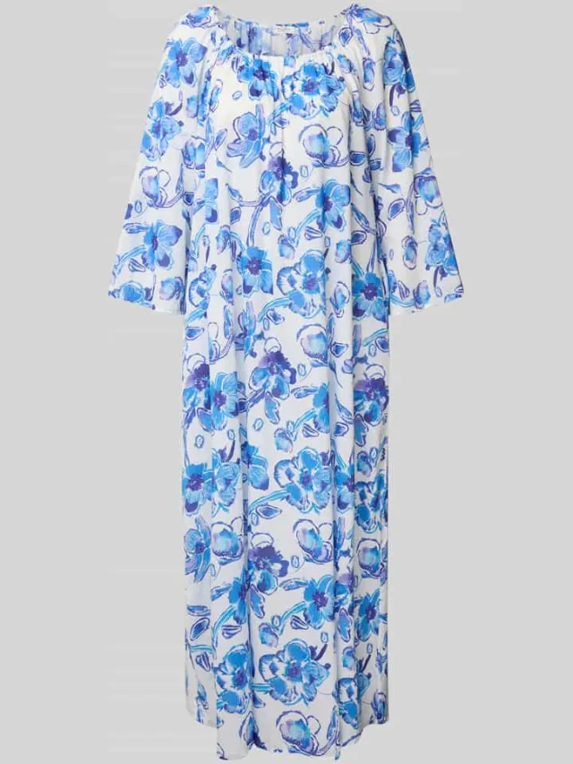 Christian Berg Woman Midi-jurk met ronde hals blauw, foto 2