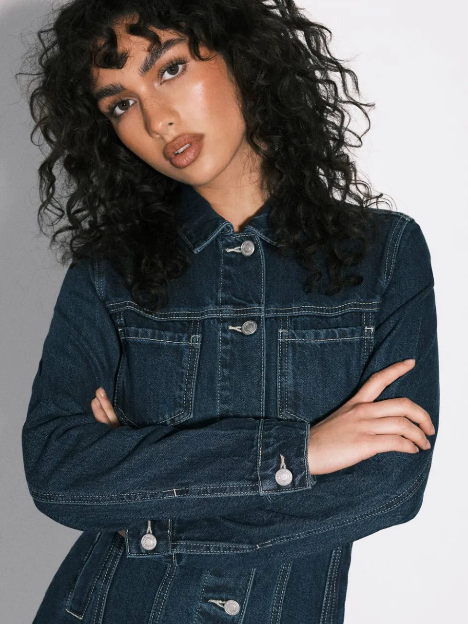 boohoo Dames Western Denim Mini Jurk, foto 2